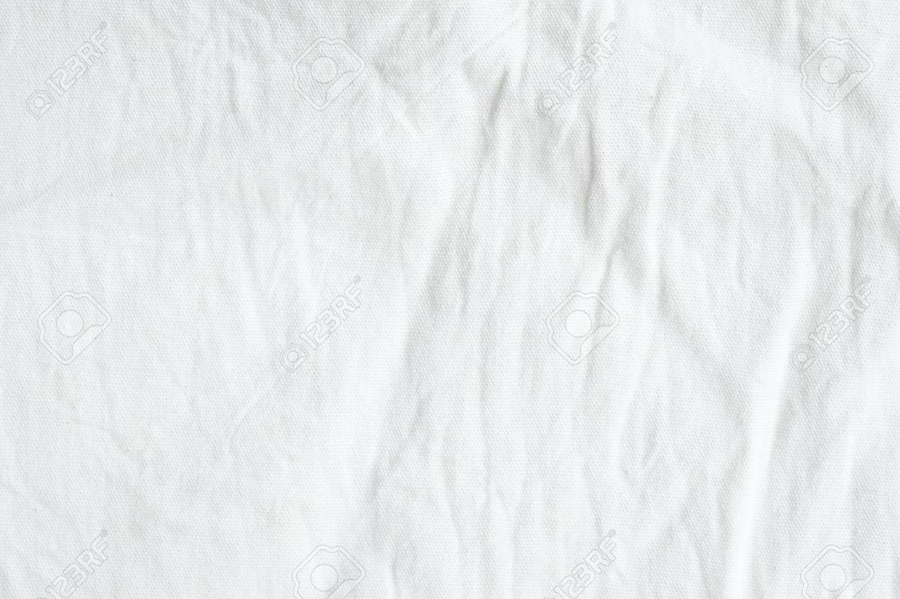 Wrinkled White Cotton S Fabric Textured Background Wallpaper