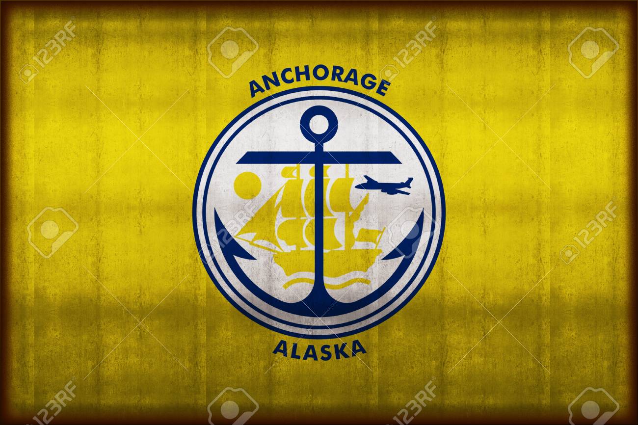 Free download Anchorage Alaska Rusty Flag Illustration Usable For