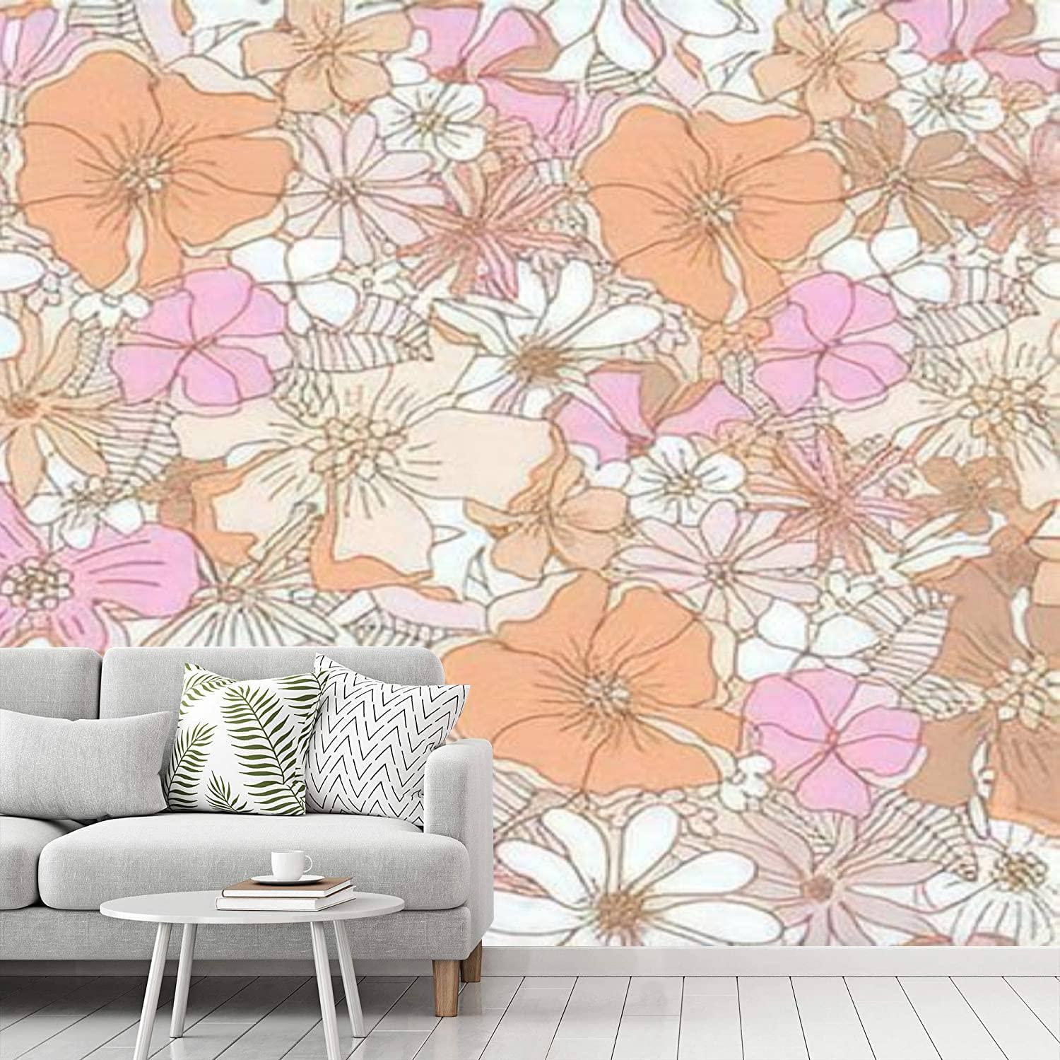 Amazon Peel And Stick Wallpaper Seamless Pastel Retro Style