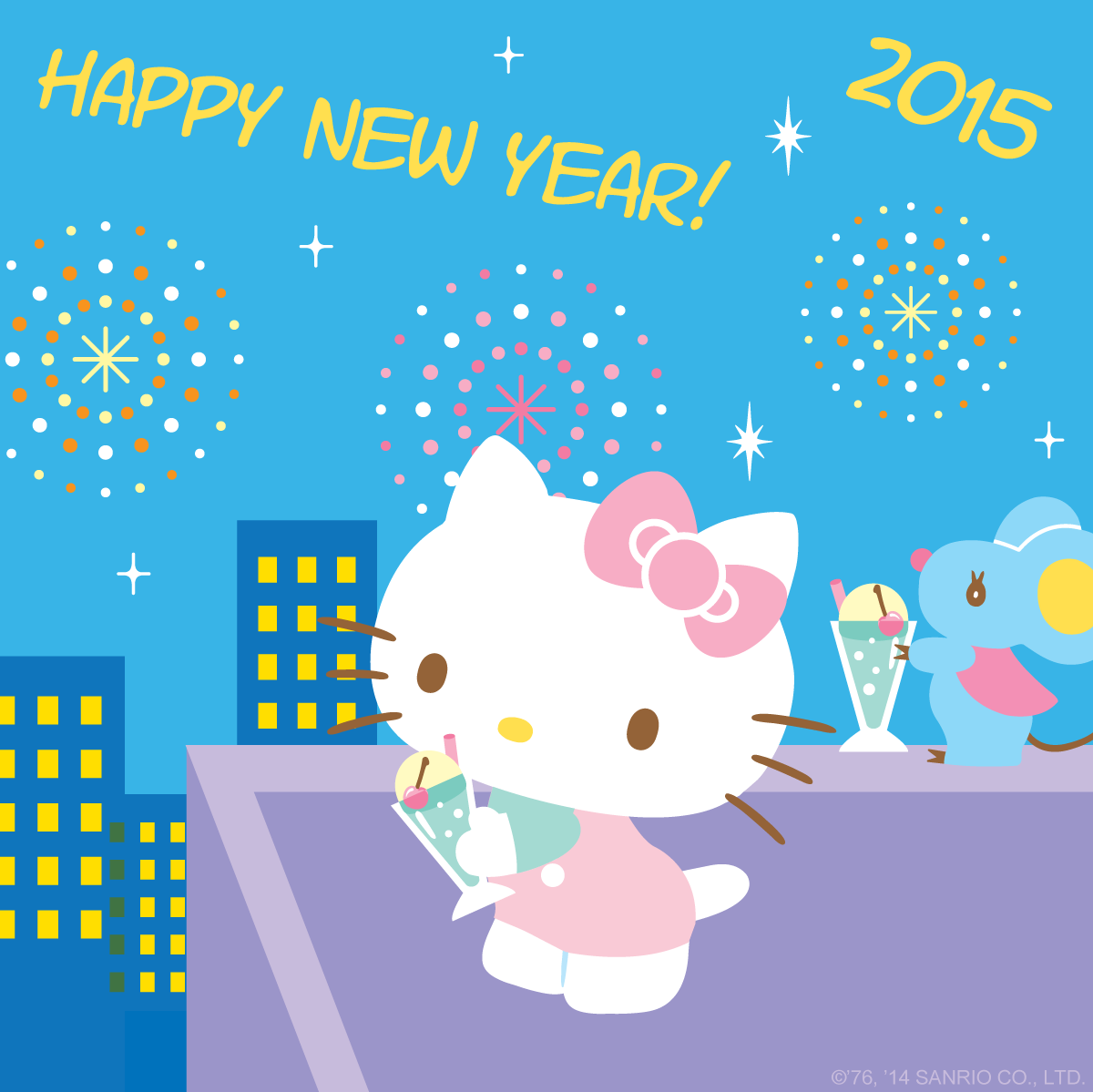 Hello Kitty On X Wishing Everyone A Supercute Newyear T