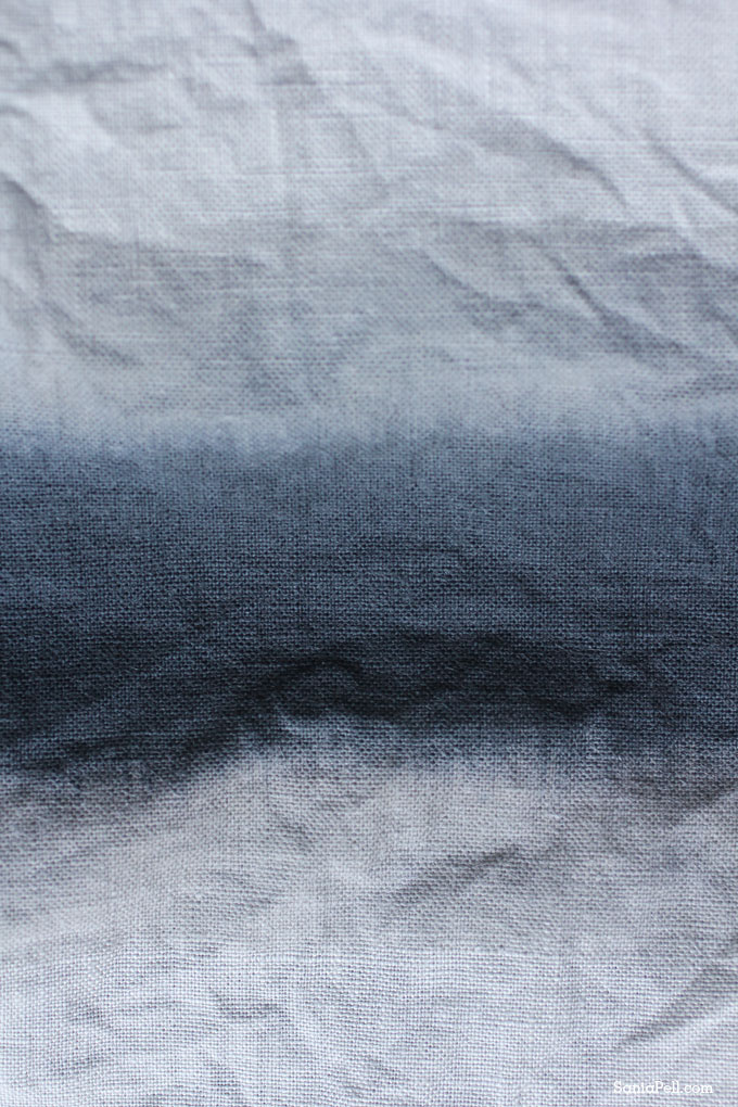 Black Ombre Background Indigo Ombr Dyed Linen By
