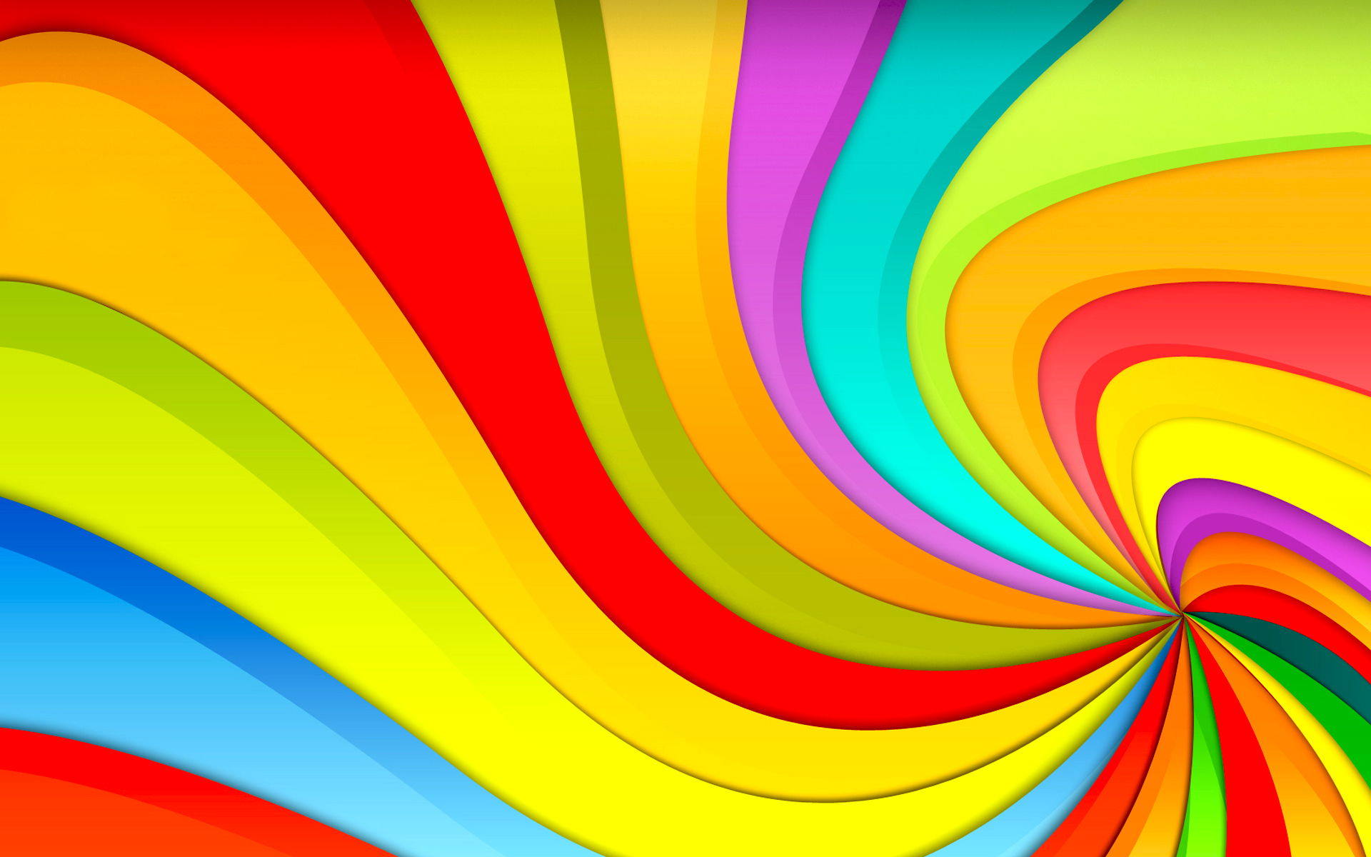 Swirly Wallpaper Rainbowy HD