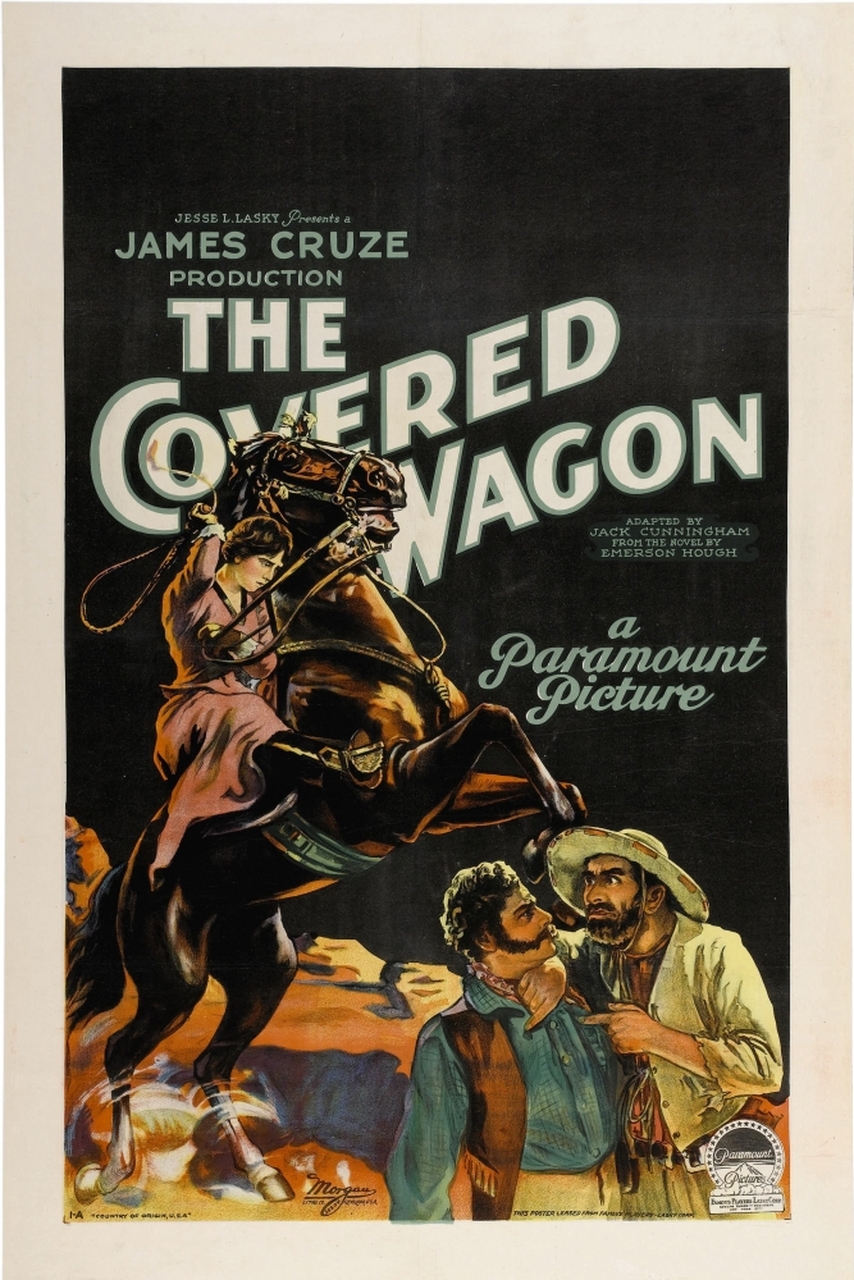 The Covered Wagon Background Left Lois Wilson On Horse
