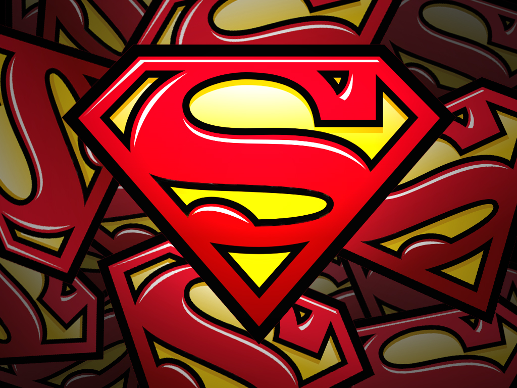 Superman With Logo Desktop HD Wallpaper Amazing
