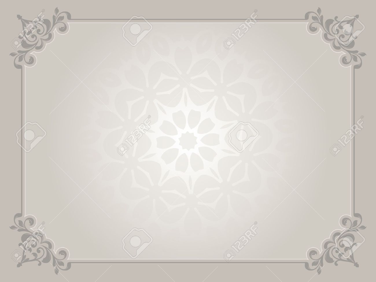 Decorative Certificate Background With Watermark In Centre Stock