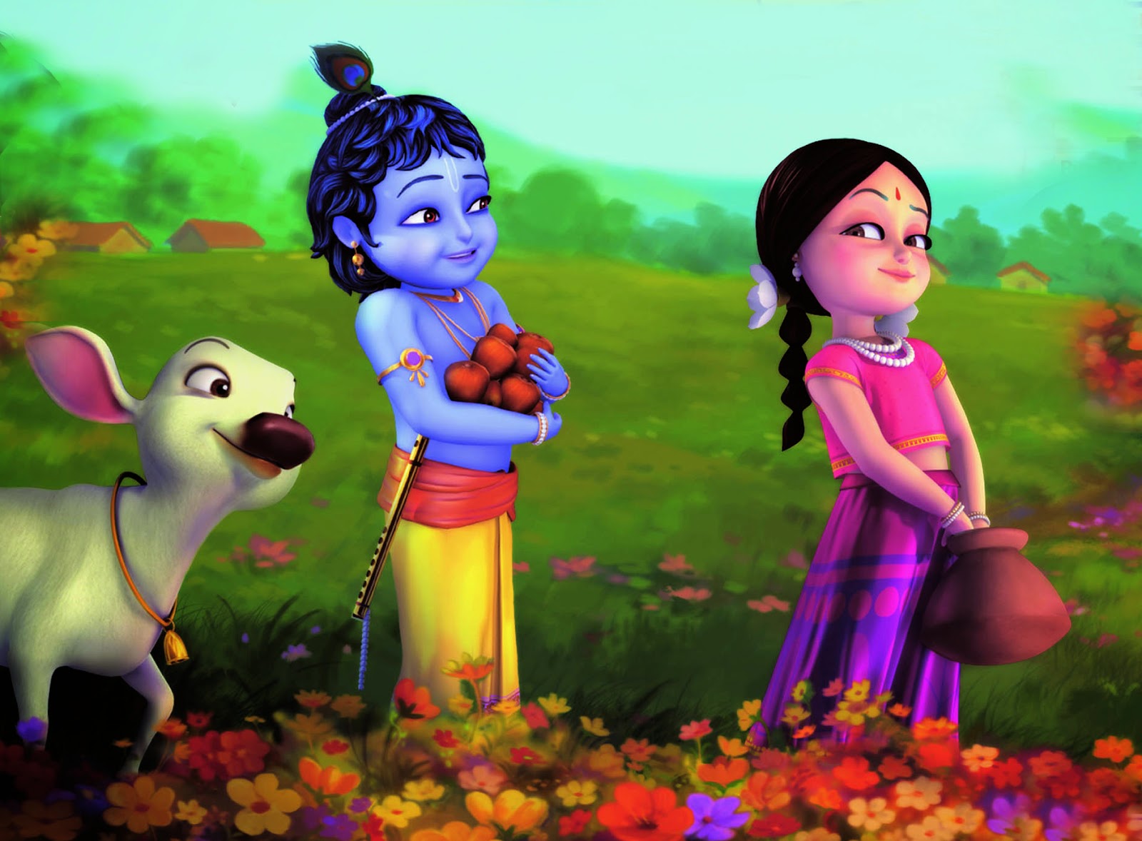 Disney Cartoon Little Krishna HD Wallpaper4 Wallpaper