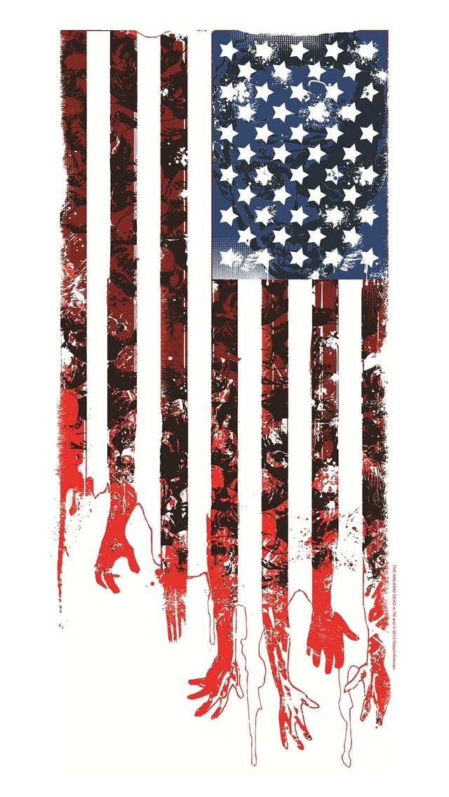 Tattered American Flag iPhone Wallpaper