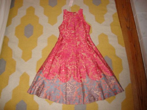 Nwt Tracy Reese Pink Wallpaper Michelle Colwyn Brocade Dress Xs Ant