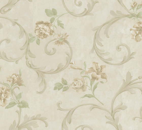 Flower Trail Country Style Classic Design Wallpaper Am396 From
