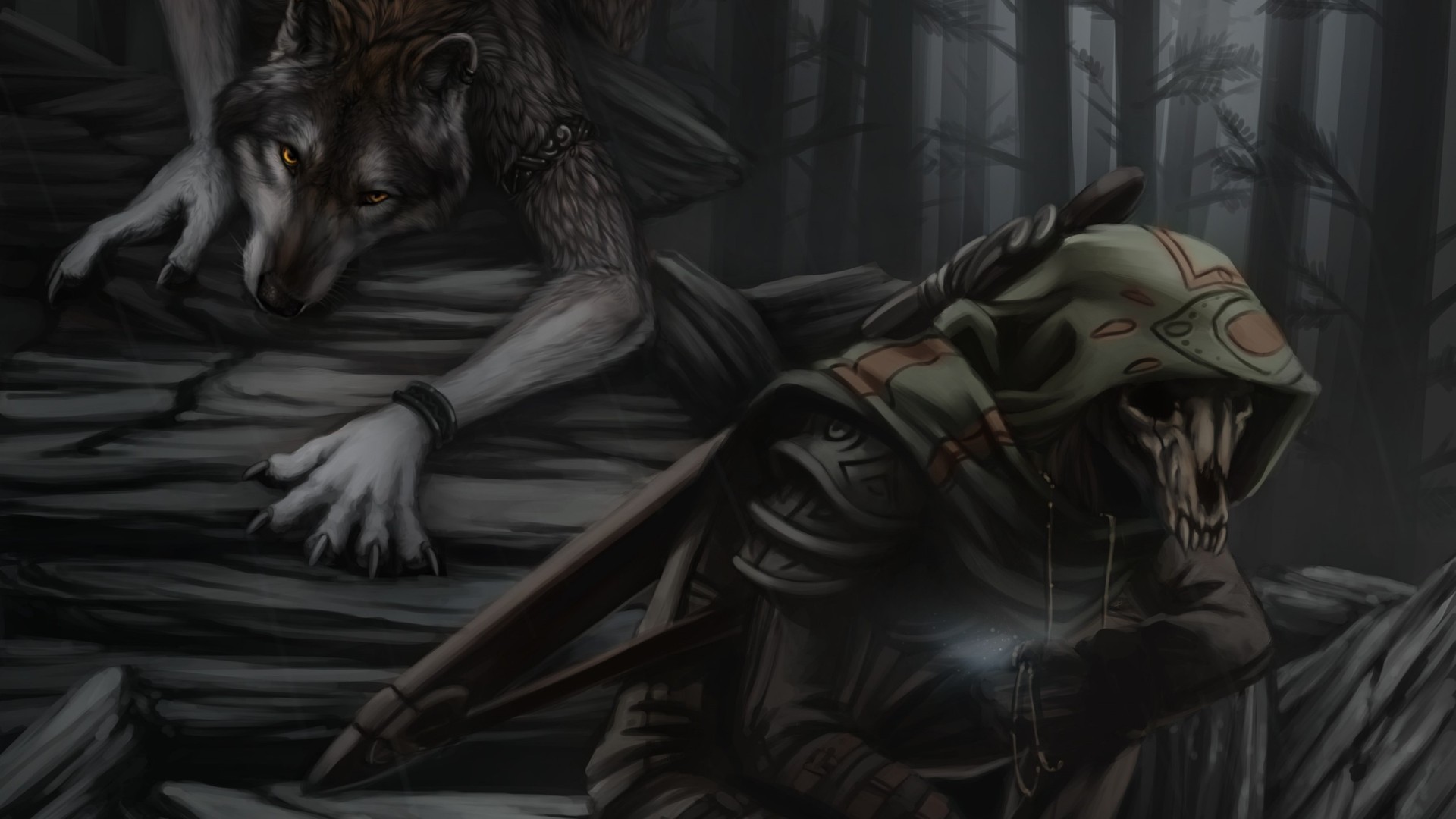 Werewolf and Grim Reaper Wallpaper 2065