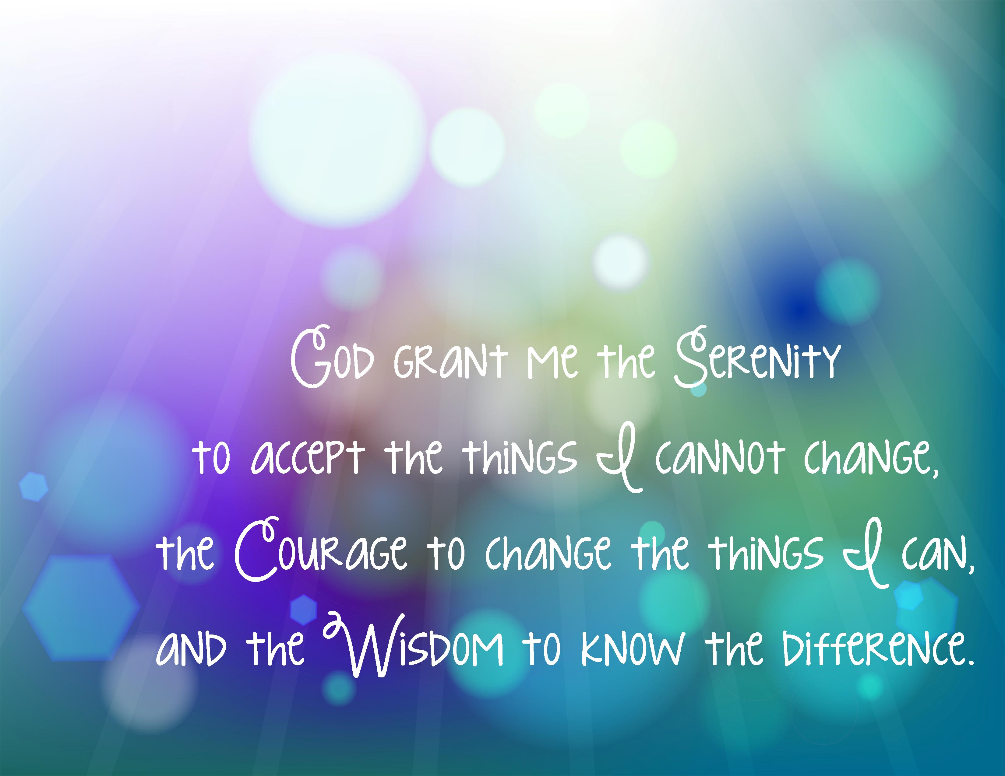 Serenity Prayer Background In My Head