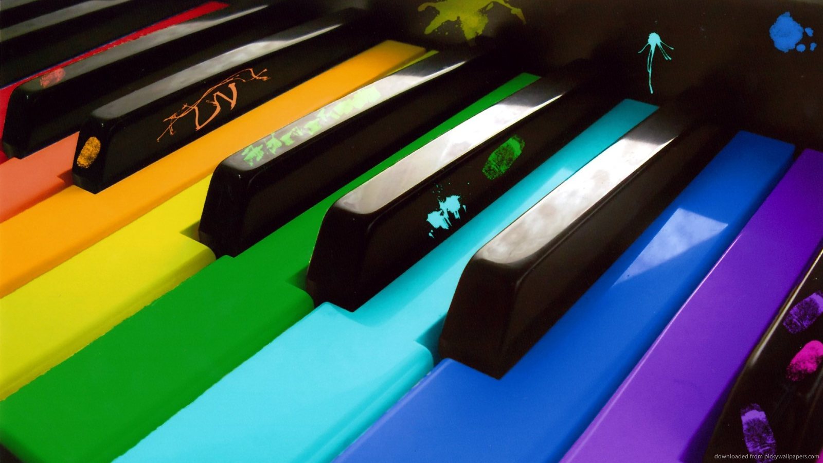  1600x900 colorful piano keys wallpaper colorful piano keys for
