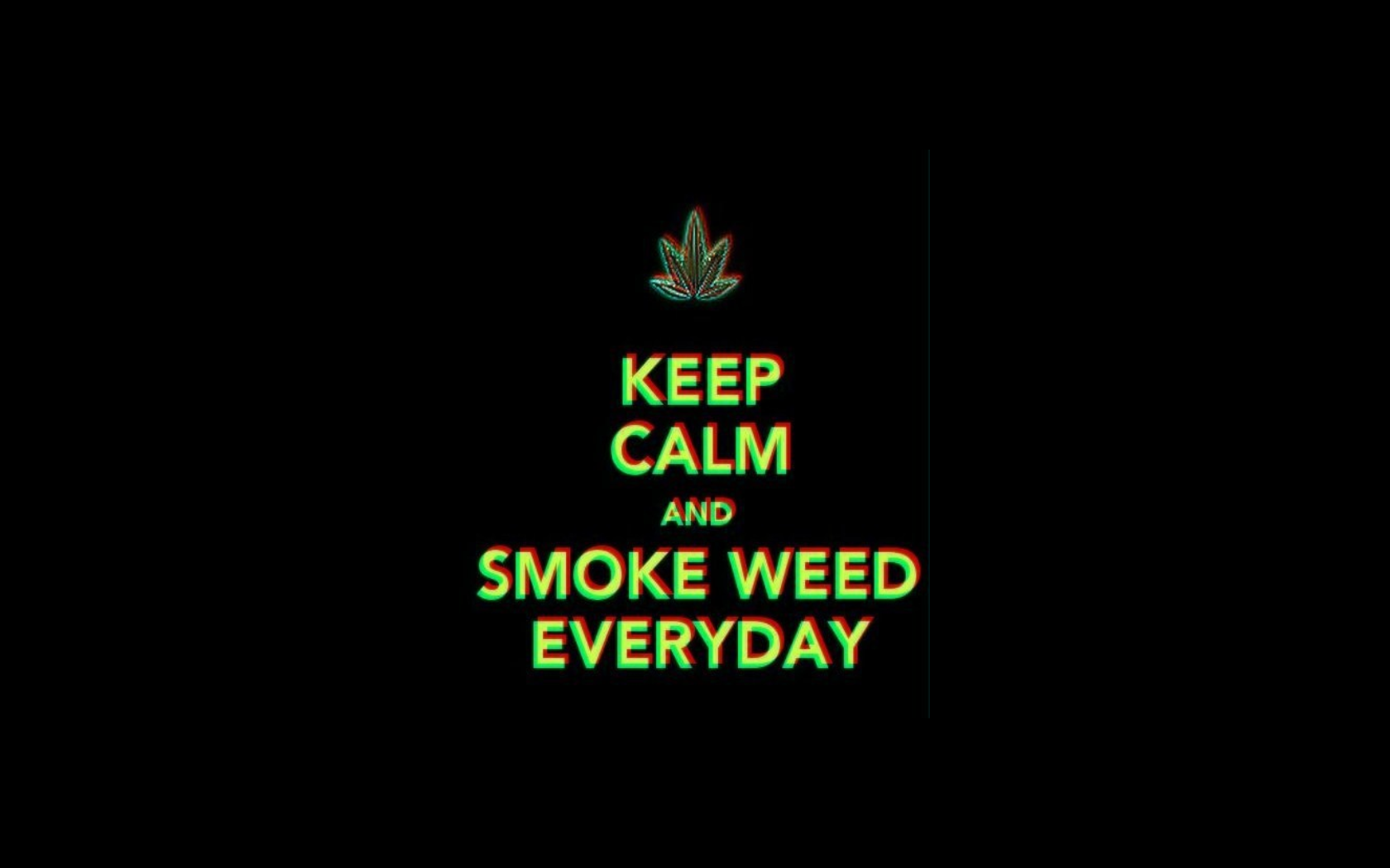 Keep Calm And Smoke Weed Everyday Wallpaper