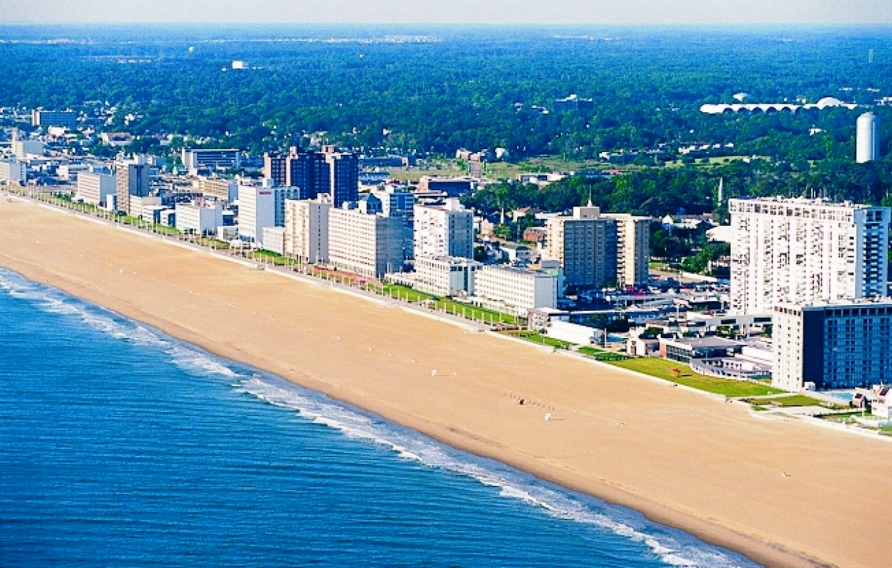 Beach Aerial Of Oceanfront Photos Virginia Wallpaper