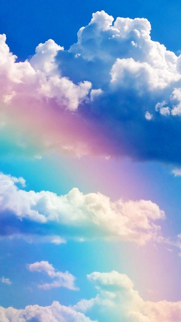Rainbow And Blue Sky Wallpaper iPhone