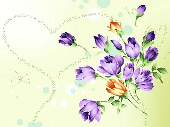 Flower Paintings Design Background Background