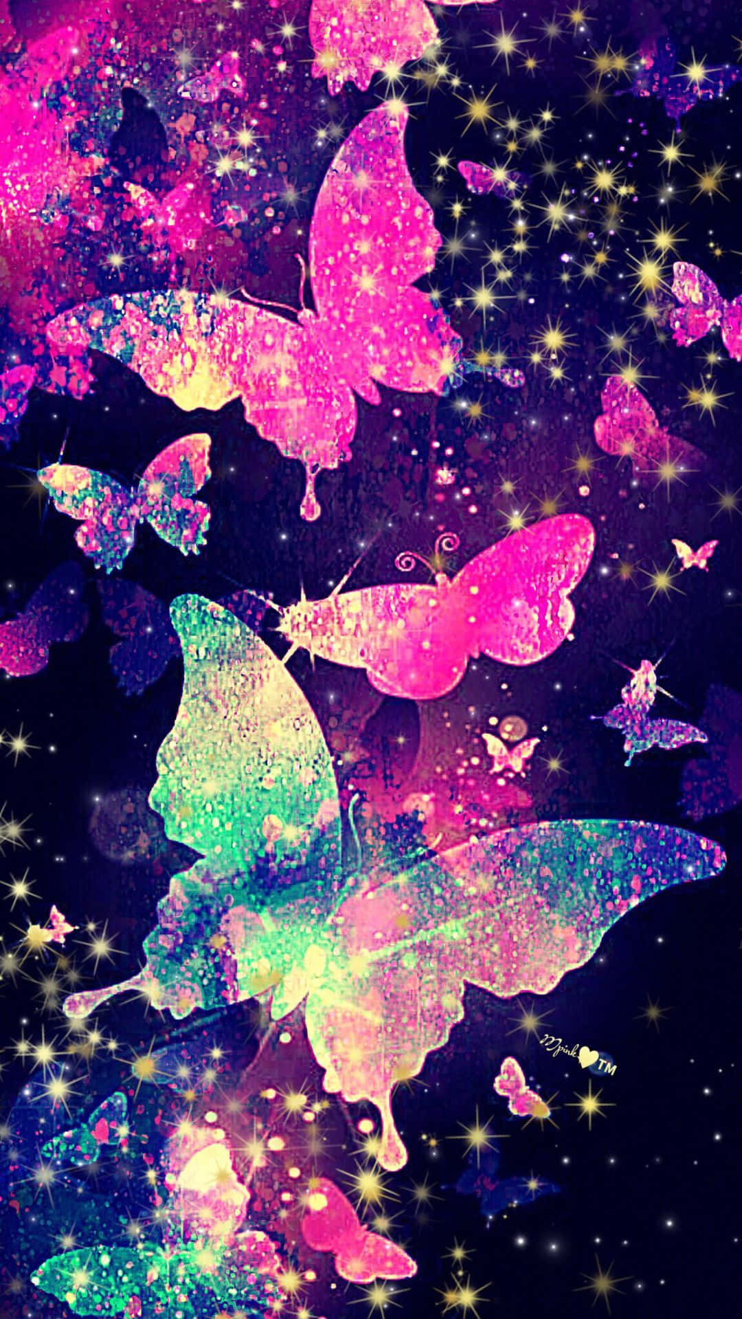 Glitter Butterfly Wallpaper