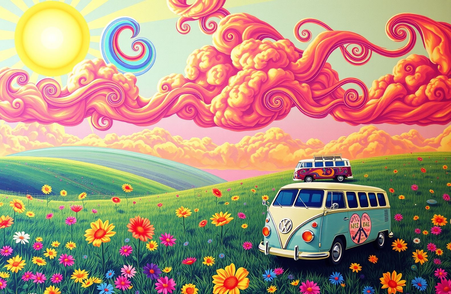 Vintage Hippie Aesthetic Wallpaper