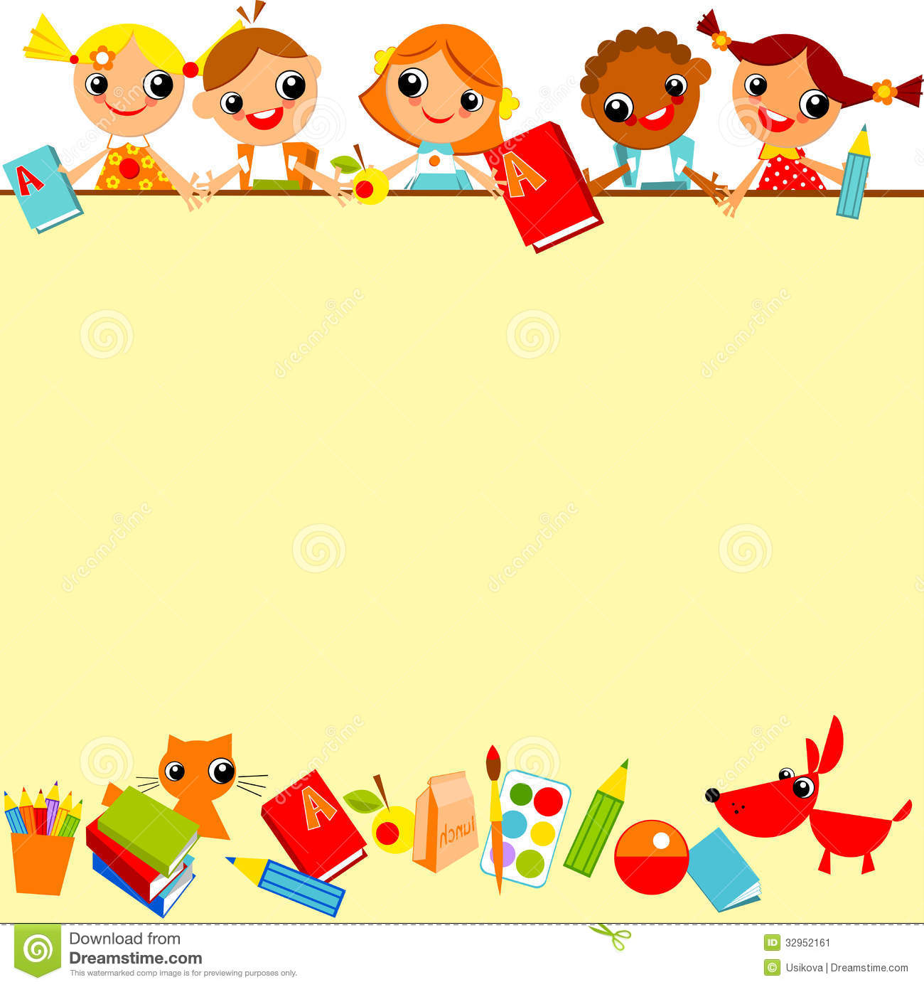 School Childrens Background Stock Image