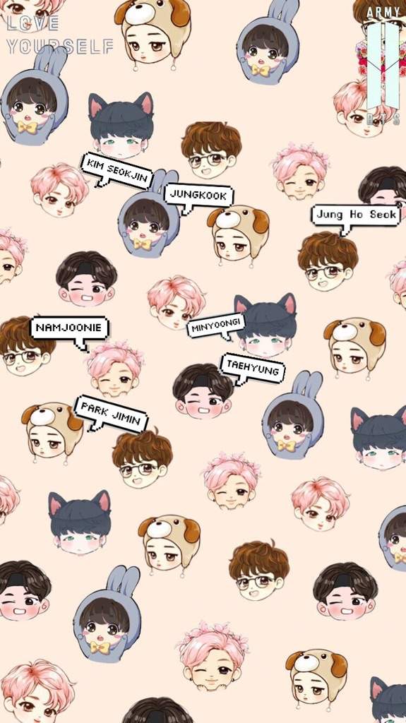 Bts Chibi Wallpaper If U Want An Individual Member Lmk Rm Army