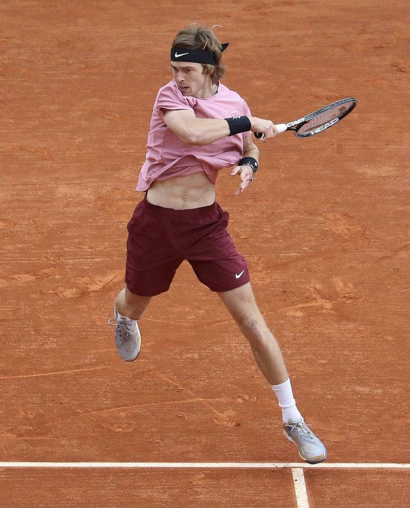 Andrey Rublev Leaping And Swinging Wallpaper