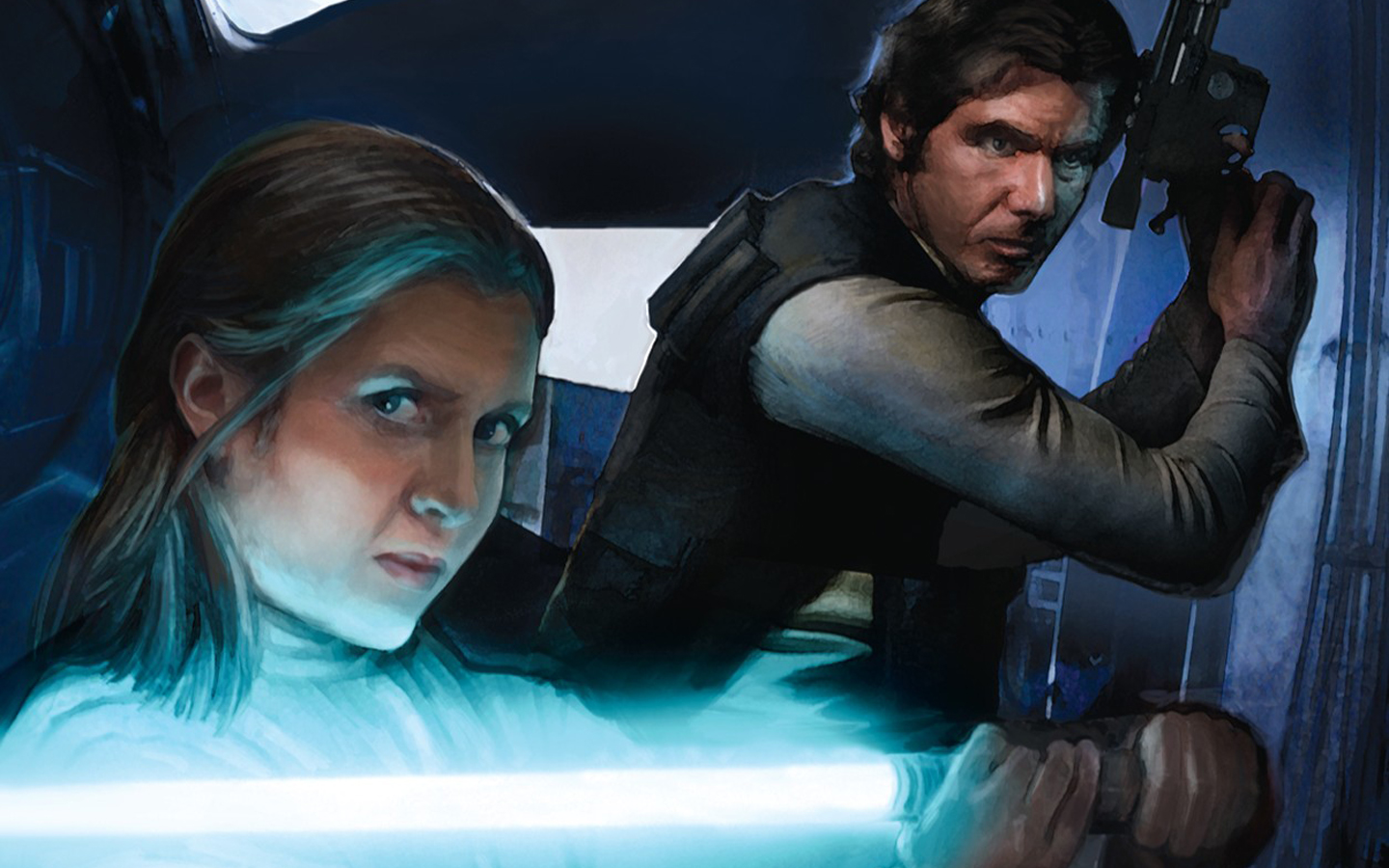 Star Wars Han Solo Exile Leia Organa Artwork Wallpaper Background