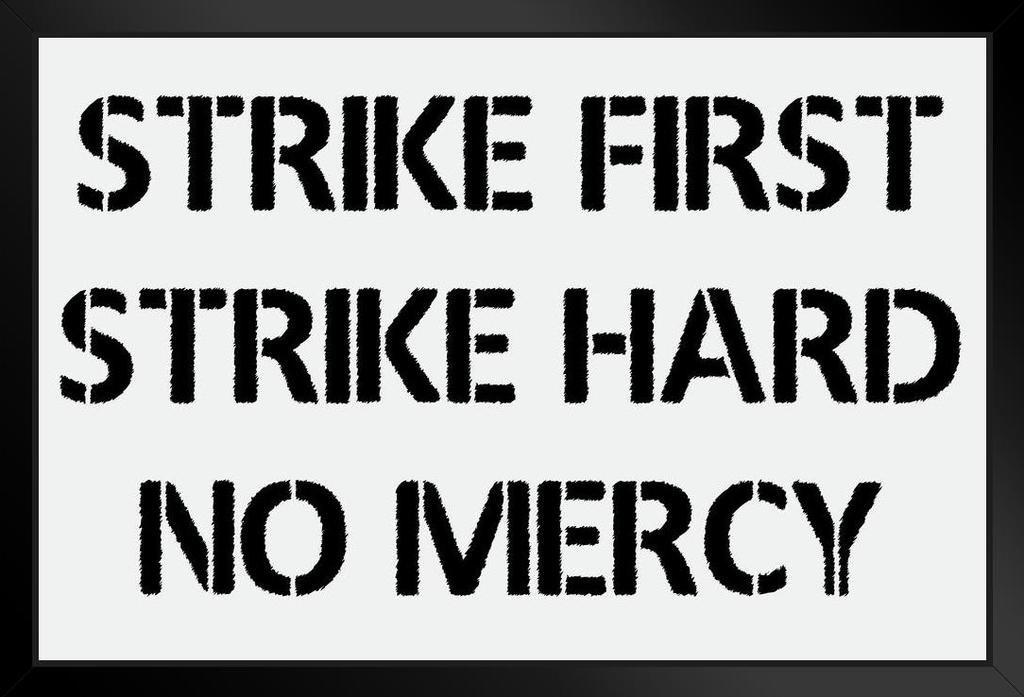 Buy Strike First Hard No Mercy Wall Cobra Kai Framed