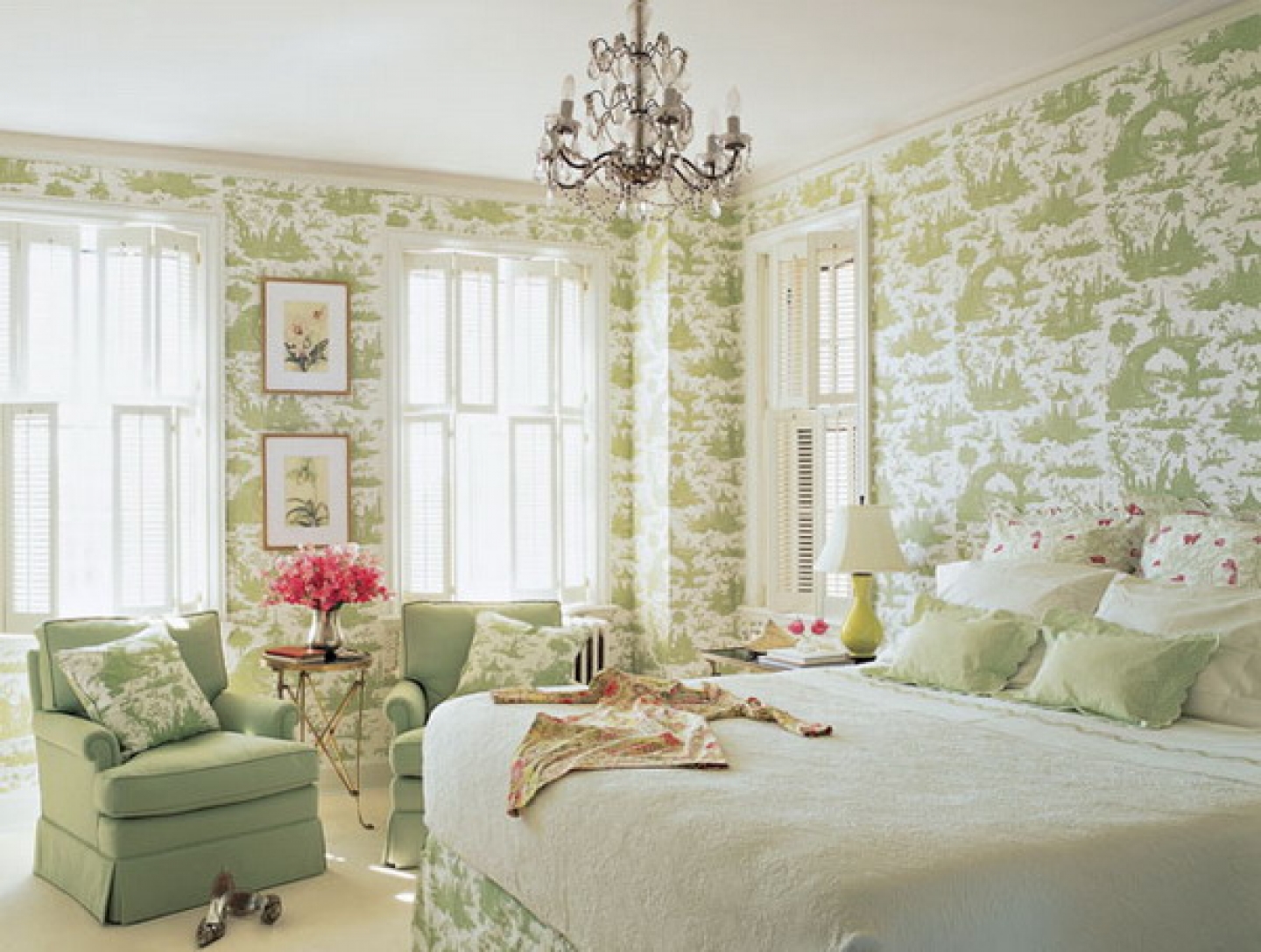Romantic Bedroom Wallpaper Decorating Ideas Picture Amazing