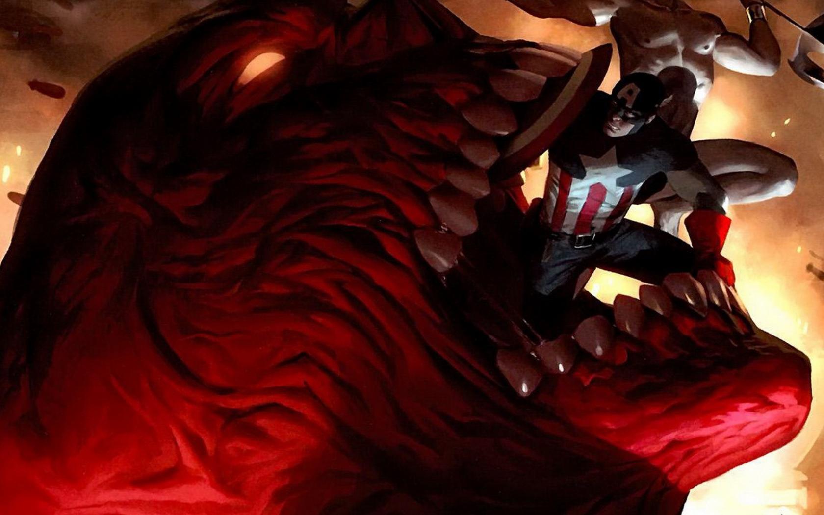 Captain America Marvel Ics Red Skull Wallpaper