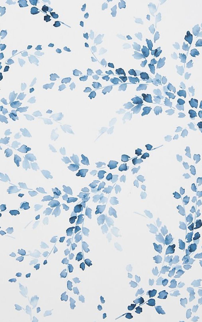 Premium Vector  Seamless pattern blue flowers and botanical with  watercolor for design of wallpaper and fabric