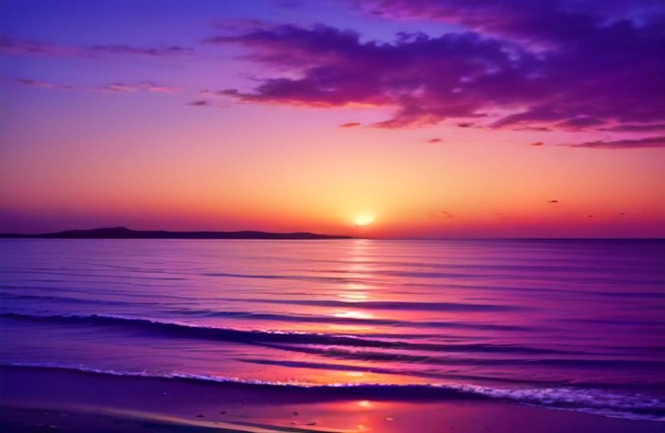 Tropical Island Sunset Wallpaper