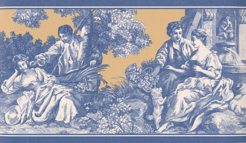 Blue Toile Wallpaper Pictures