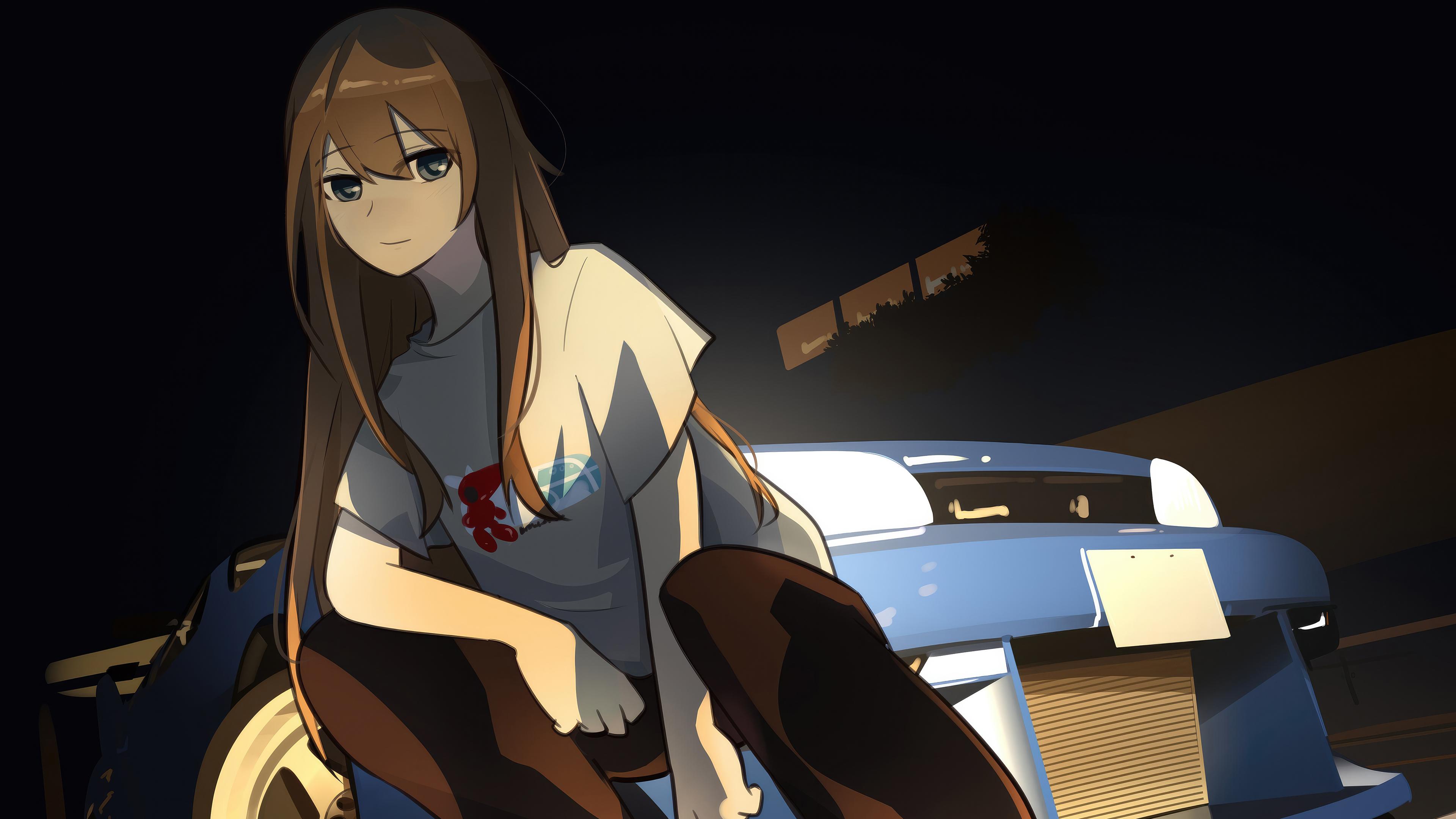 Anime Girl With Cars HD Anime 4k Wallpapers Images Backgrounds
