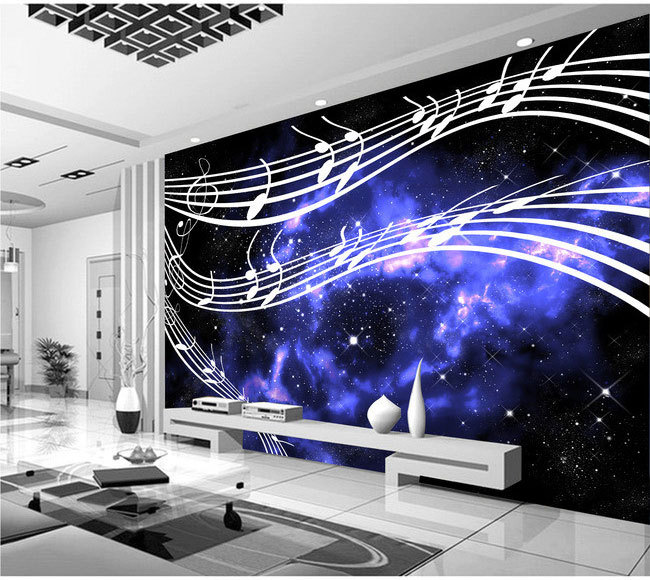 Musical Note Sheet Music Background Wallpaper Murals Living Room