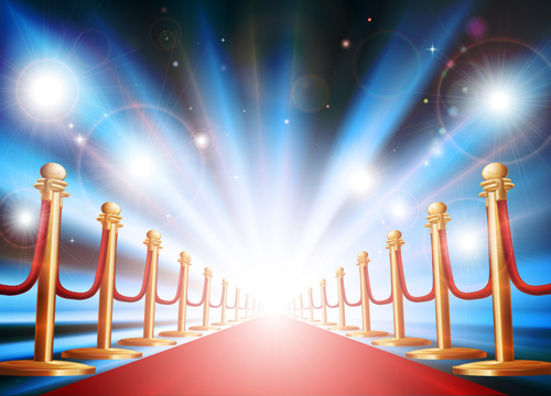 Ornate Red Carpet Background Vector Material Background