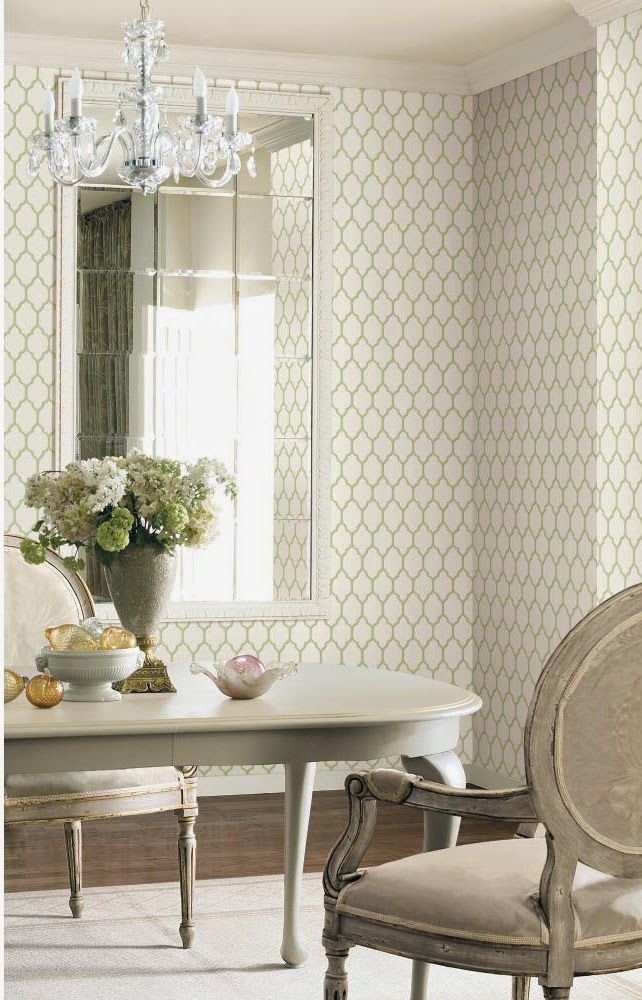 Free download Green and White Moroccan Trellis Wallpaper from Casabella