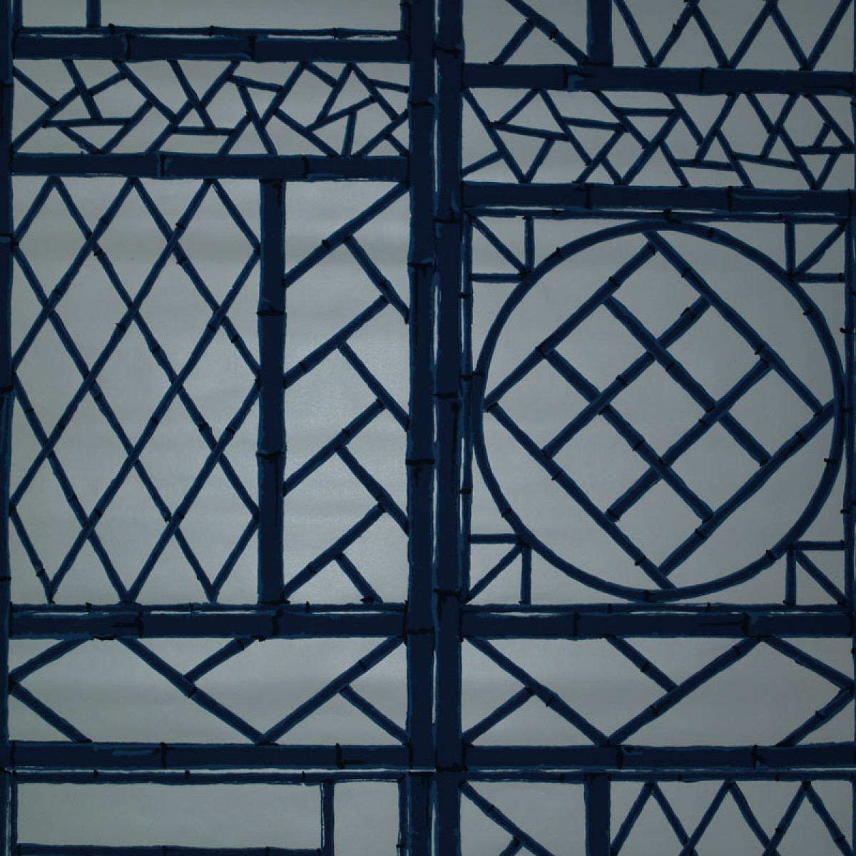 Blue Chinese Lattice Wallpaper Set Of Rolls