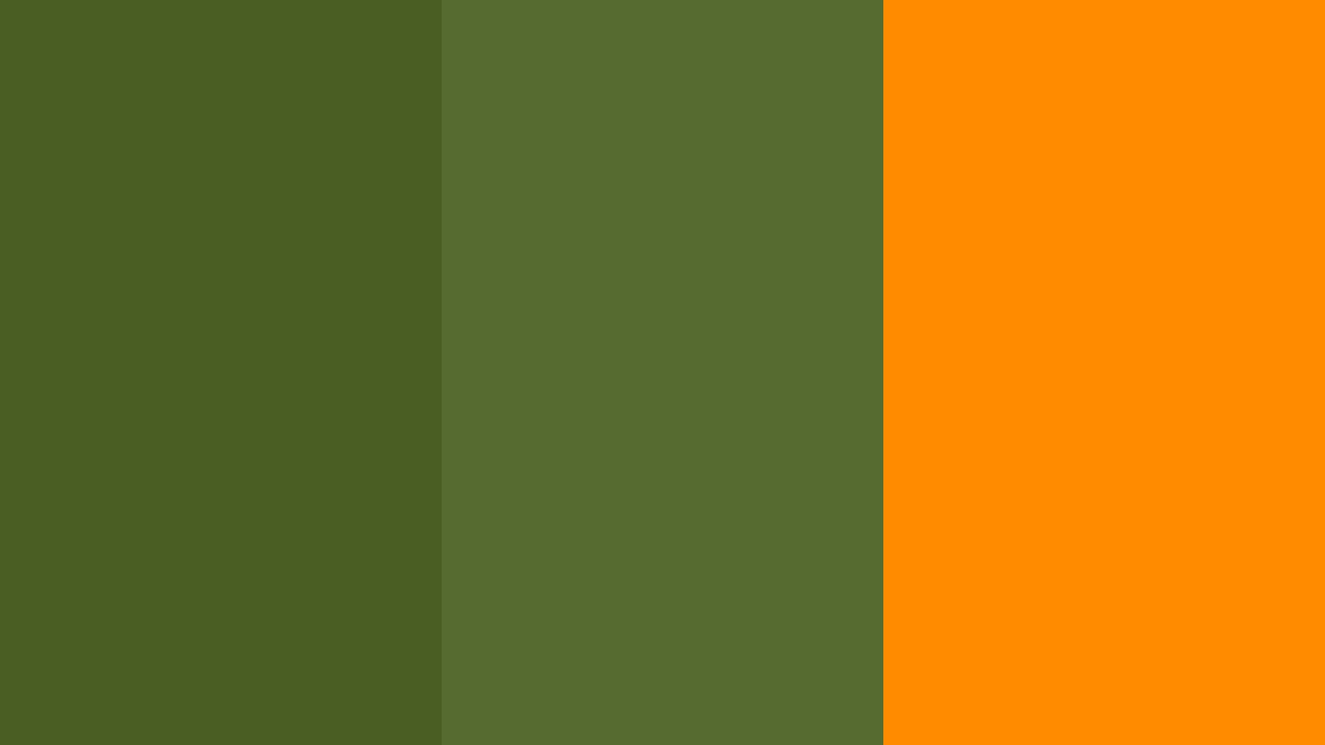 Dark Moss Green Olive Orange Three Color Background