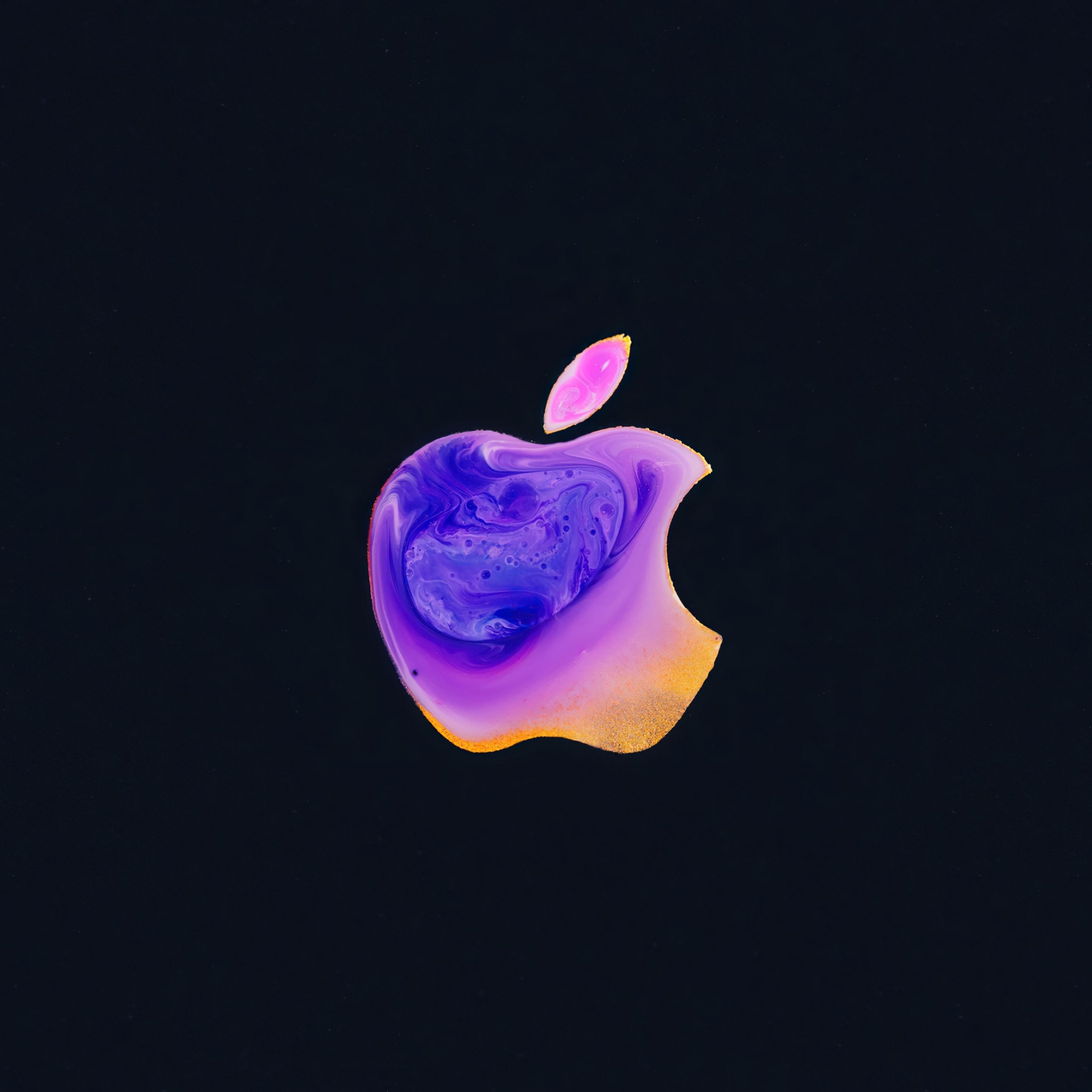 iPhone Apple Logo Background Black iPad Wallpaper HD