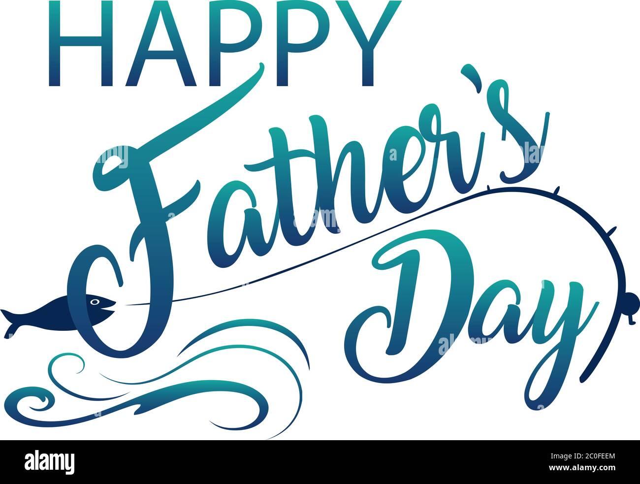Happy Father S Day Fishing Graphic Stock Photo