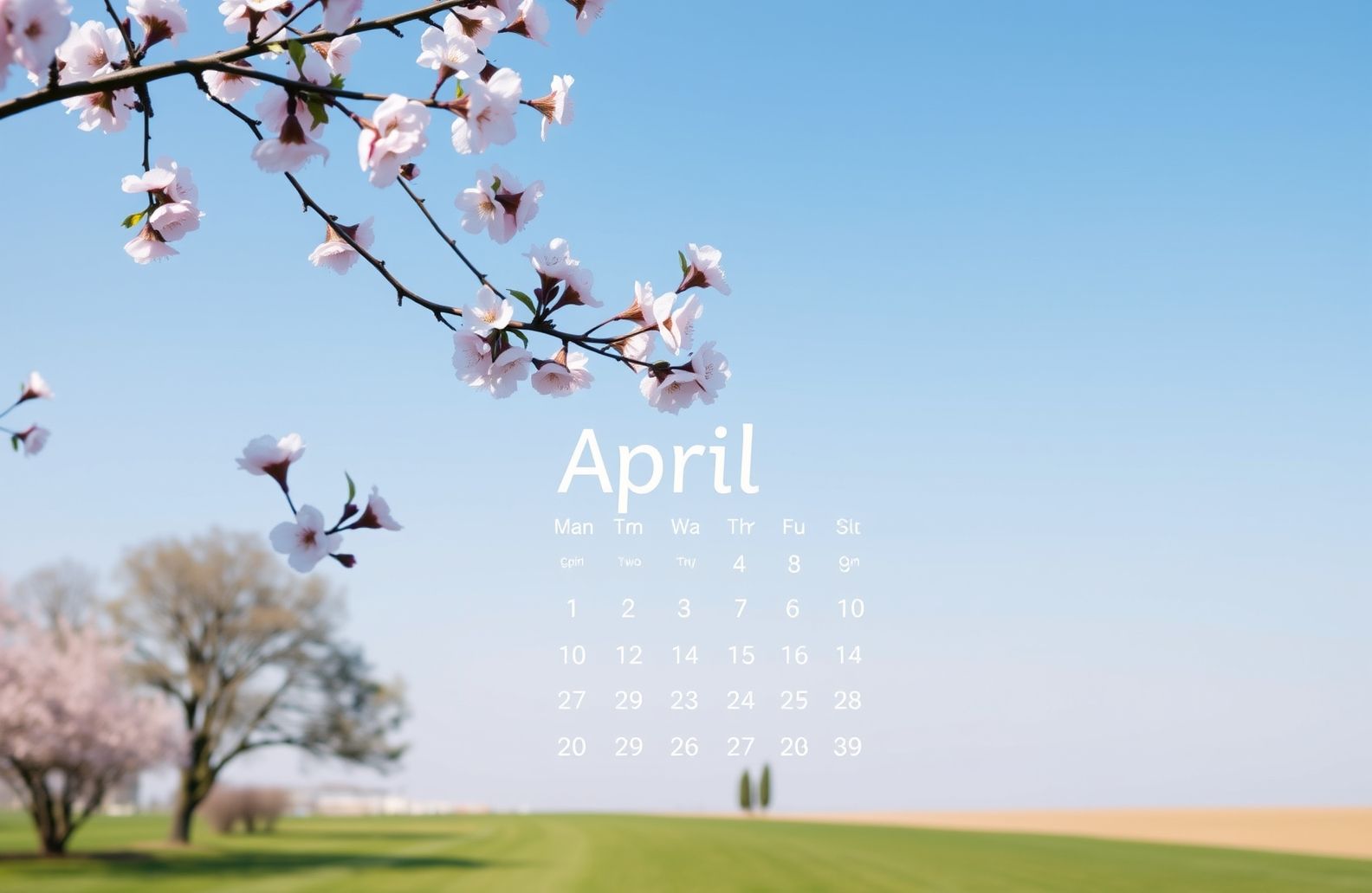 April Calendar Wallpaper
