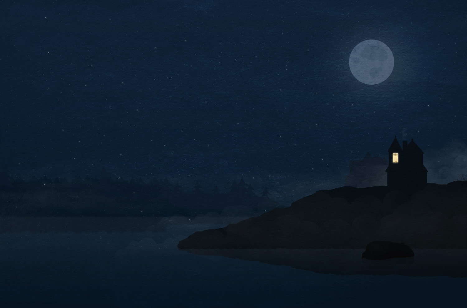 Dark Night Full Moon Background OpenGameArtorg