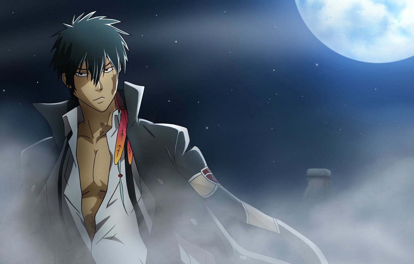 Wallpaper Stars Fog The Moon Feathers Art Katekyo Hitman