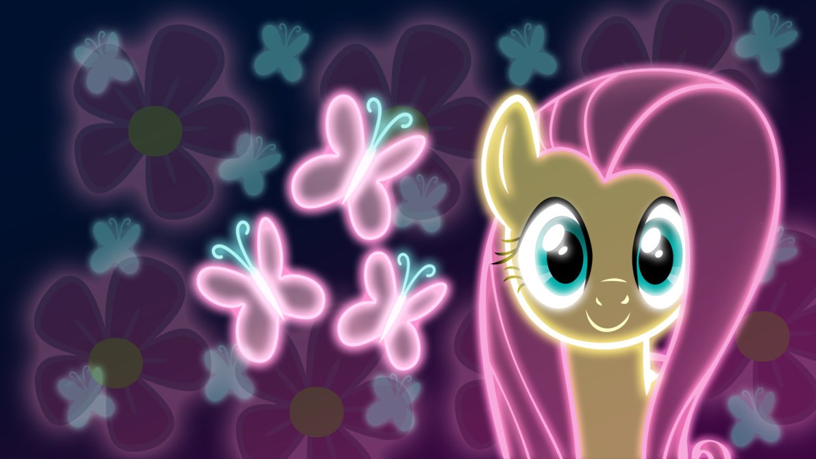 The Fluttershy Club Image Neon HD Wallpaper And