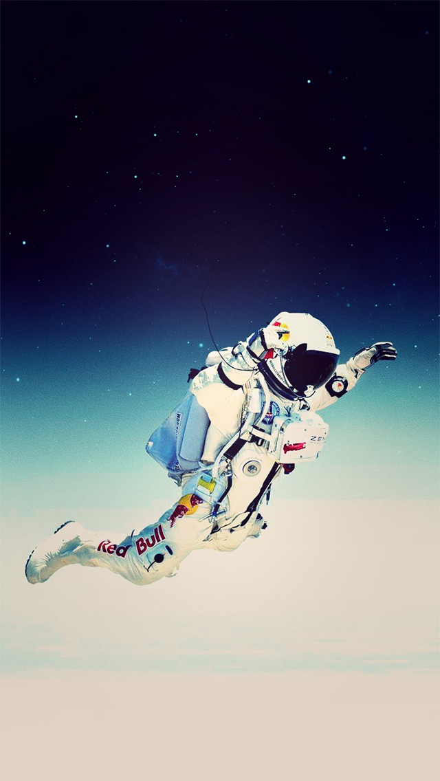 Jump From Space Red Bull Felix Baumgartner Illustration iPhone 5