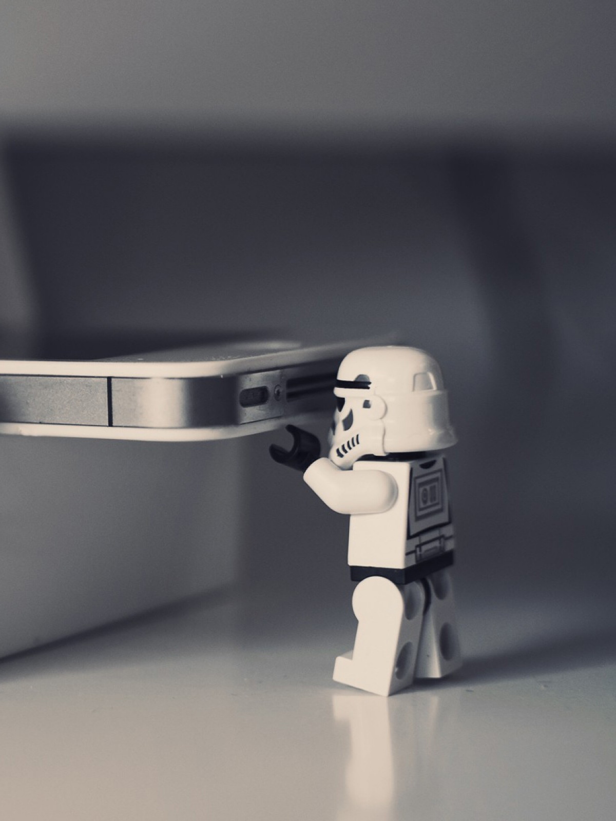 Miniature Stormtrooper iPhone Android Wallpaper