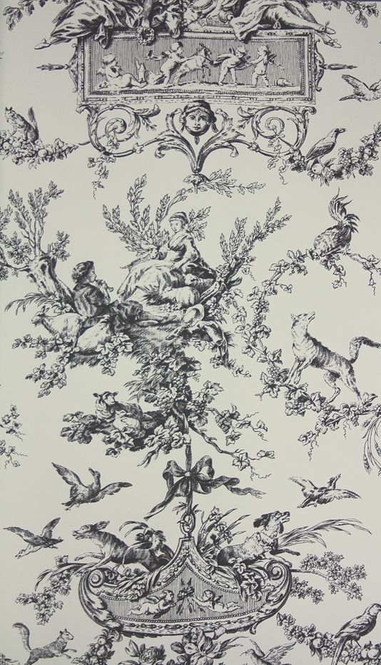 Rockwood Toile Wallpaper A With Classical Theme