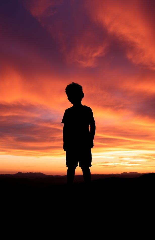 Shadow Boy Sunset Wallpaper