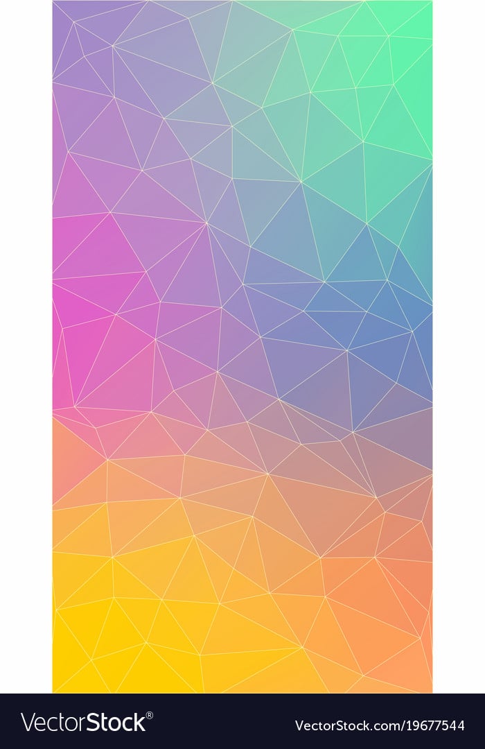 Vertical flat polygonal background for smartphone Vector Image