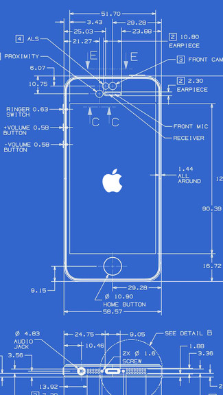 iPhone Blueprint 5c 5s Wallpaper